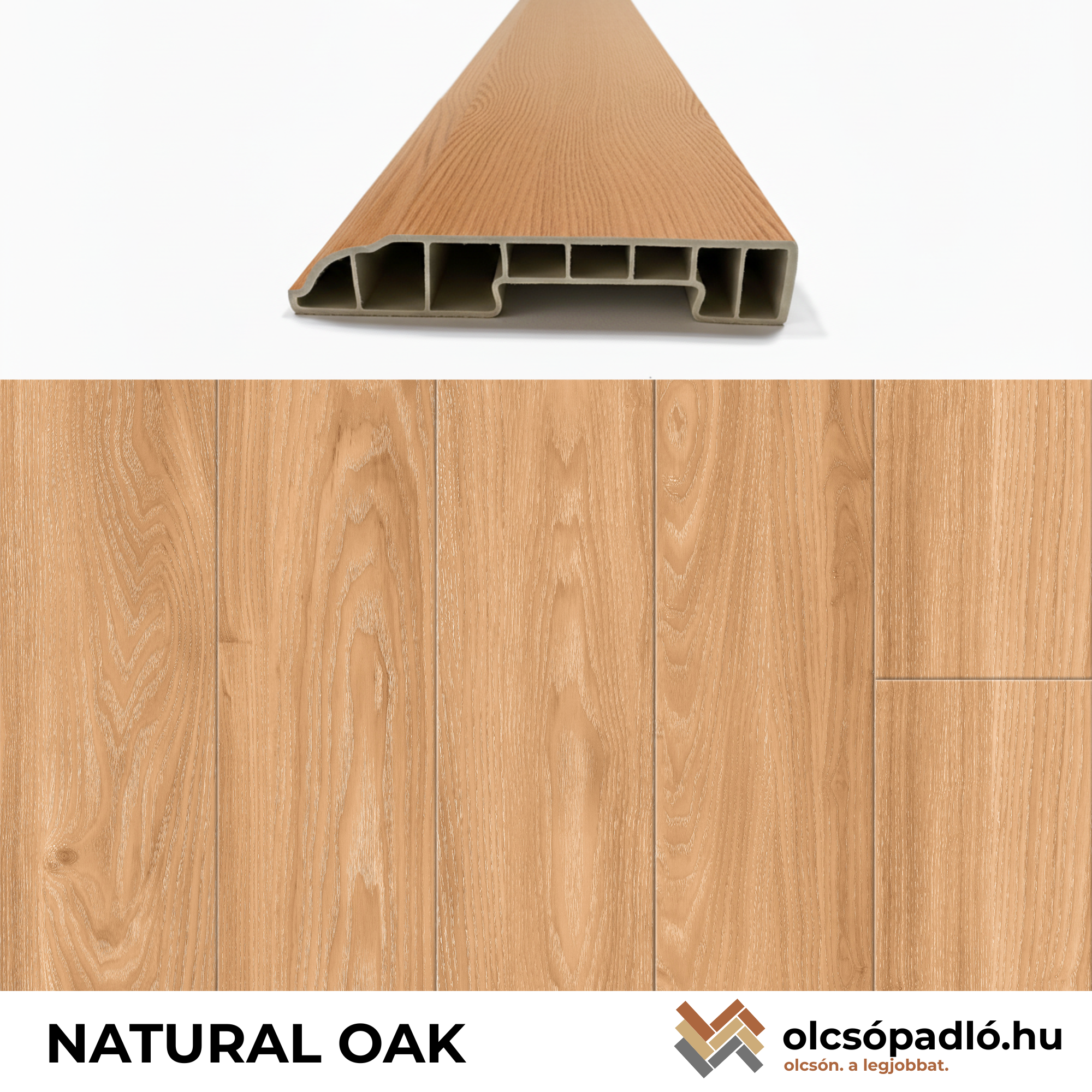 Padlószegély NATURAL OAK - 2,4 m