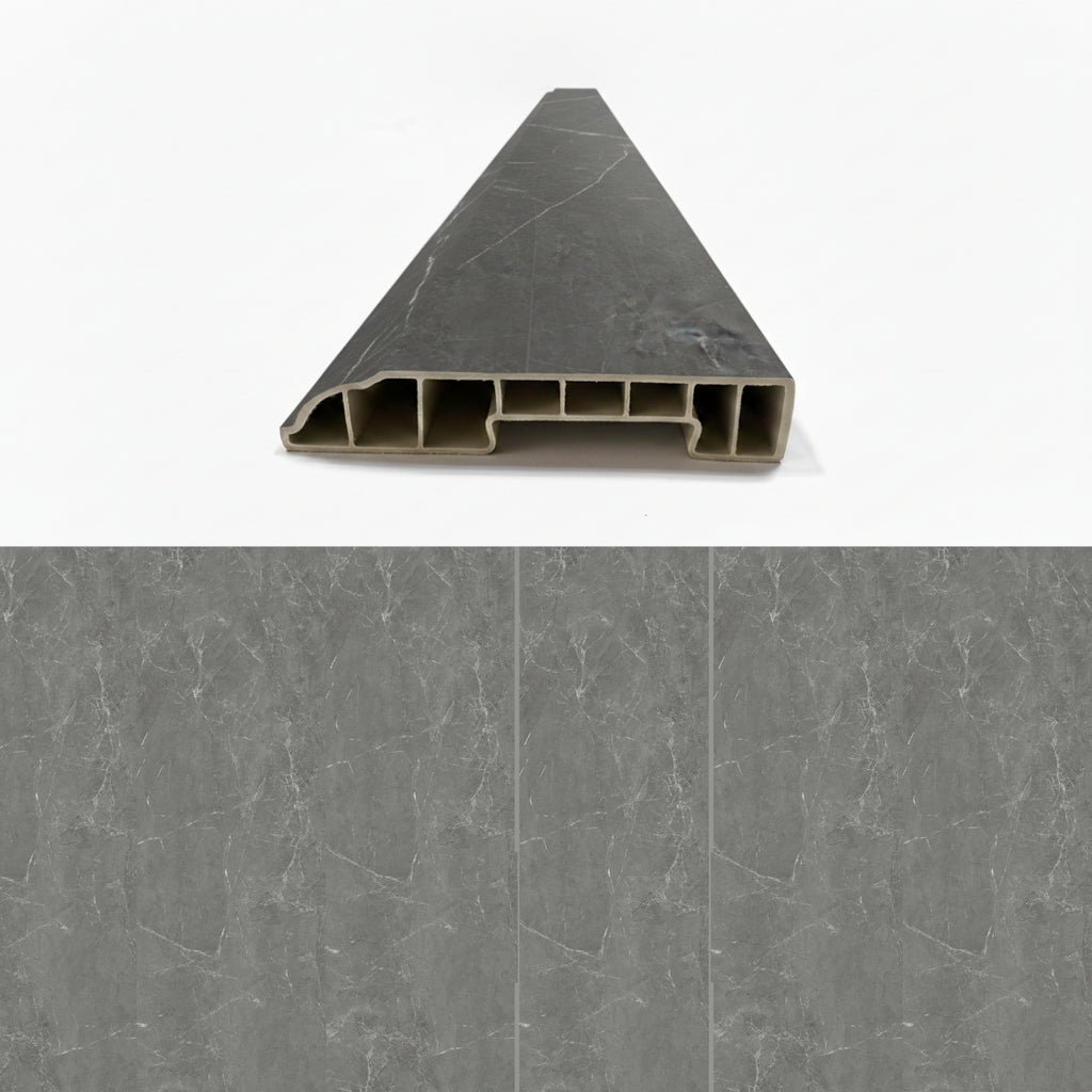 SPC Padlószegély 8 cm GRAPHITE MARBLE - 2,4 m