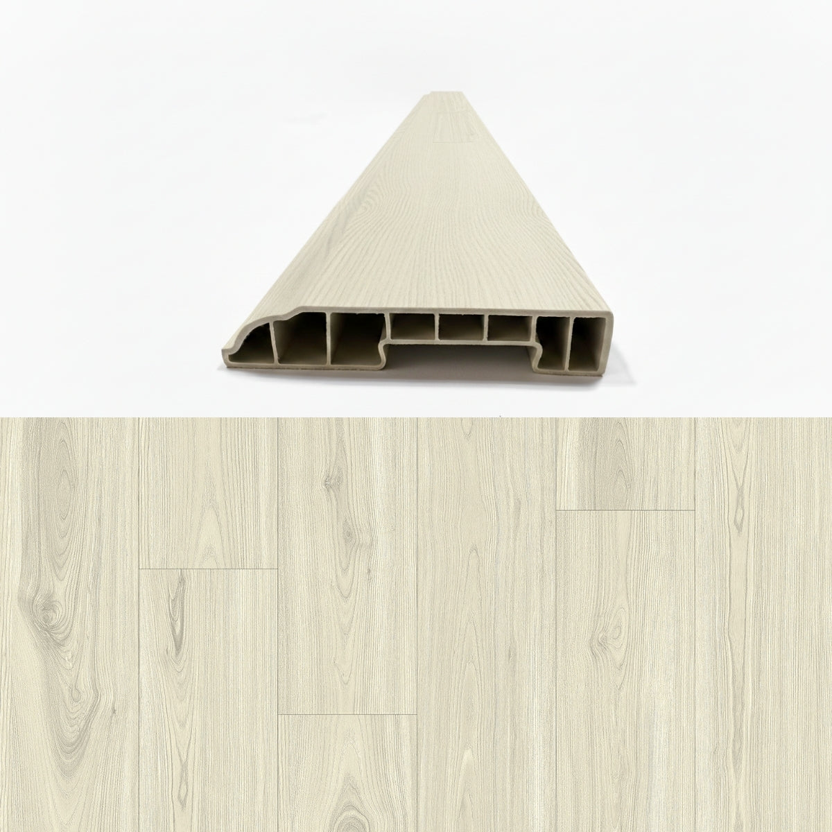 SPC Padlószegély 8 cm NORDIC WHITE - 2,4 m